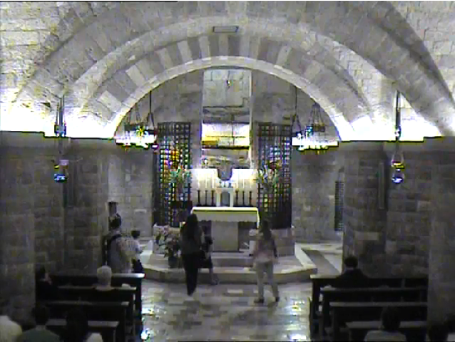 La tomba di San Francesco dalla webcam